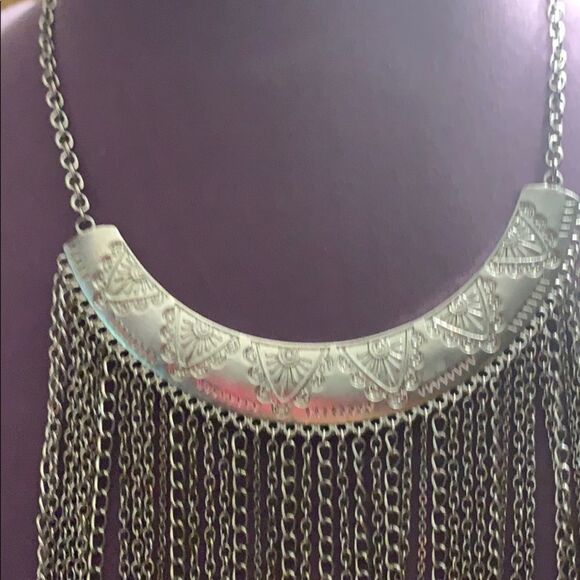 Silver bohemian tribal necklace - Picture 2 of 4